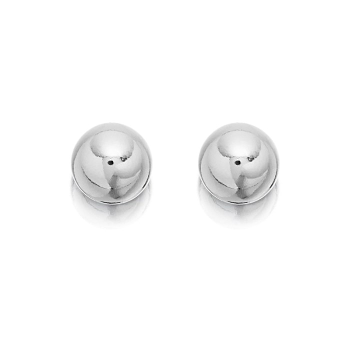 Silver Ball Stud Earrings - 5mm - F0299