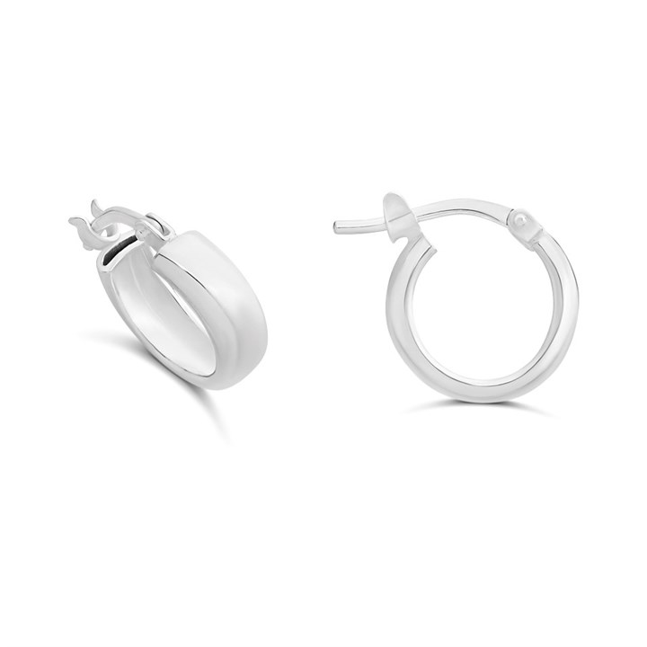 Silver Hoop Earrings - 12mm - F13143