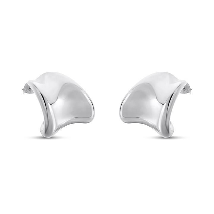 Silver Electroform Hoop Earrings - F13175