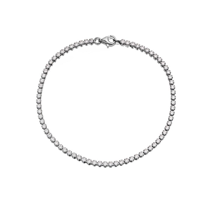 Silver Cubic Zirconia Tennis Bracelet - 7.5in - F14145
