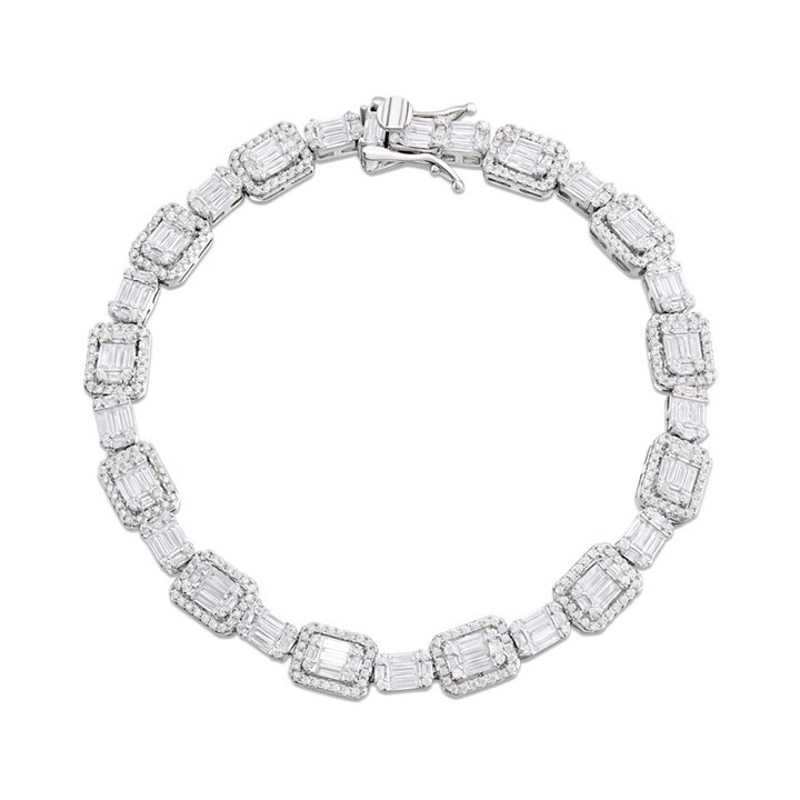 Silver Cubic Zirconia Bracelet - F14152