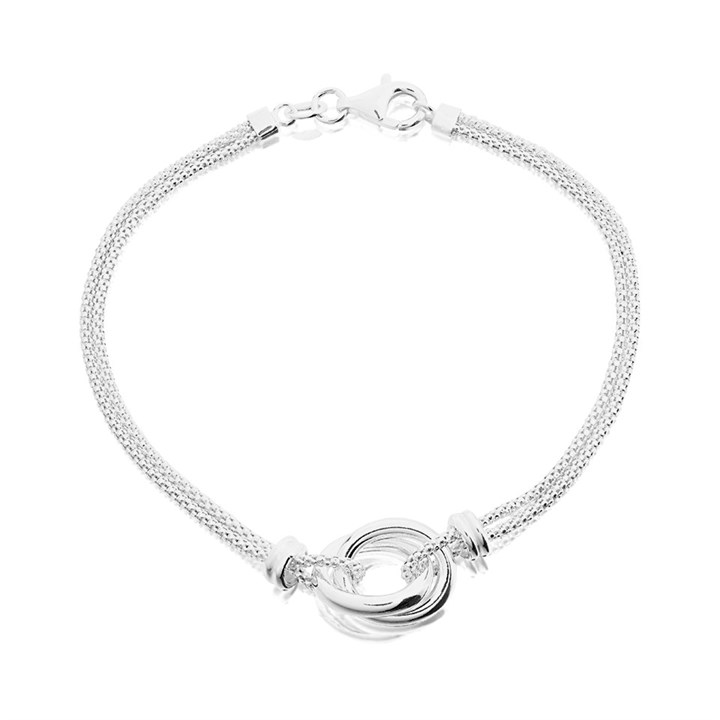 Silver Knot Bracelet - 8in - F14172