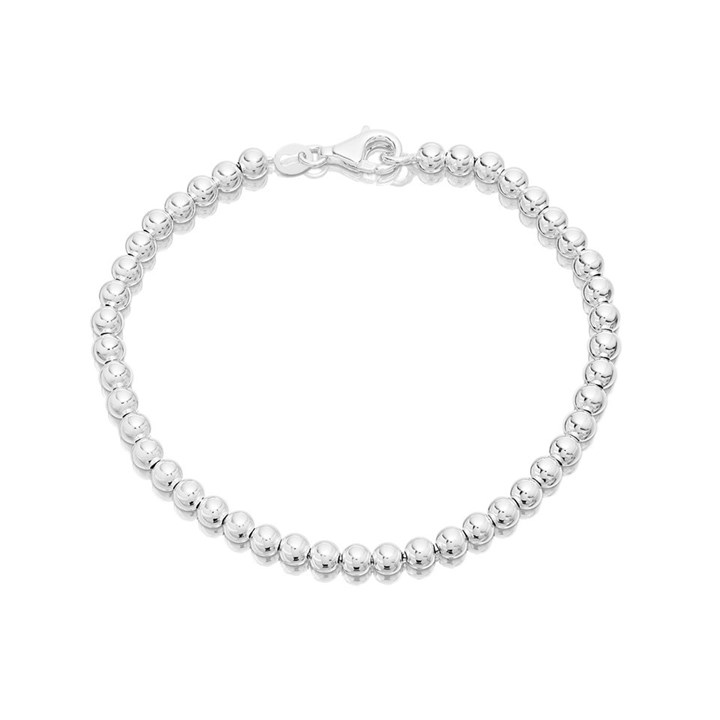 Silver Ball Bracelet - 7.5in - F1490