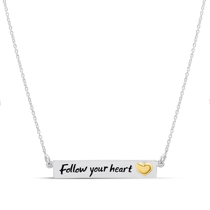 Silver Follow Your Heart Necklet - F34108