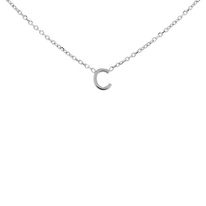 Silver Mini Initial C Necklace - F35102