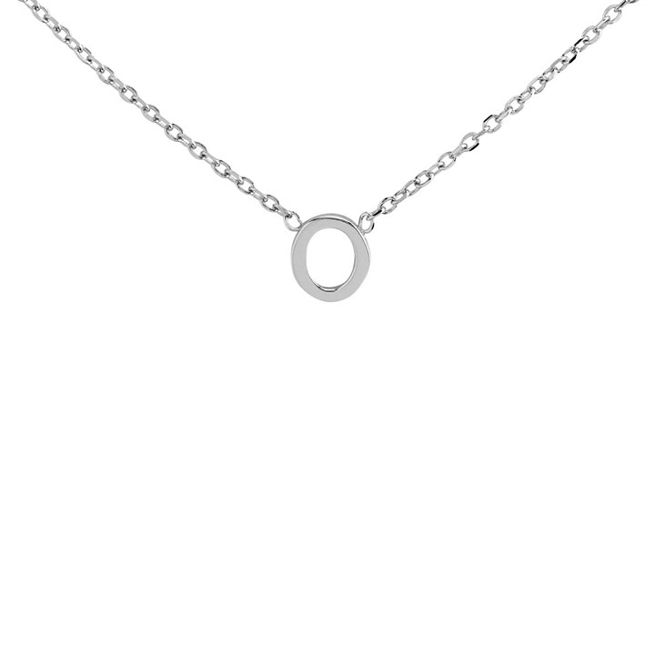 Silver Mini Initial O Necklace - F35114