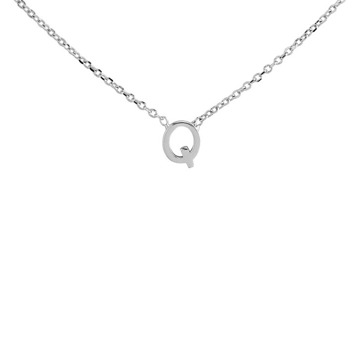 Silver Mini Initial Q Necklace - F35116
