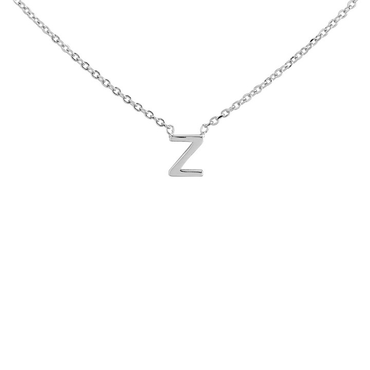 Silver Mini Initial Z Necklace - F35125