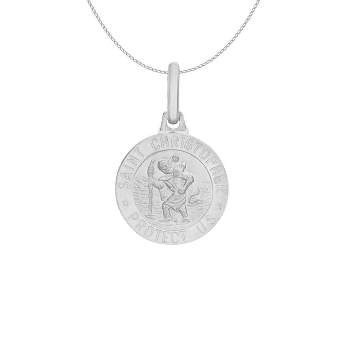 Silver St. Christopher Necklace - F4513