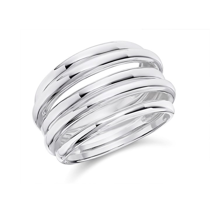 Silver Multi Band Ring - F5431