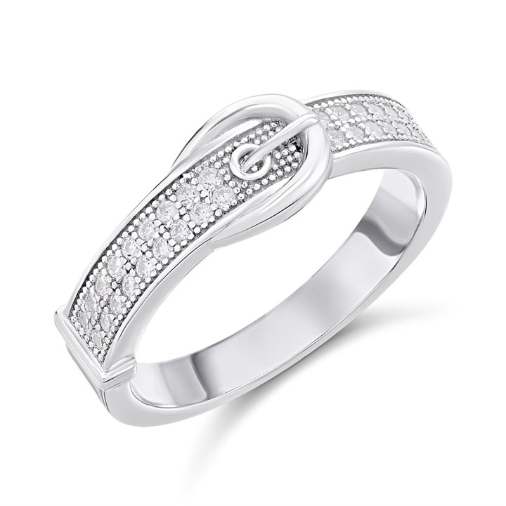 Silver Belt Ring - F60108