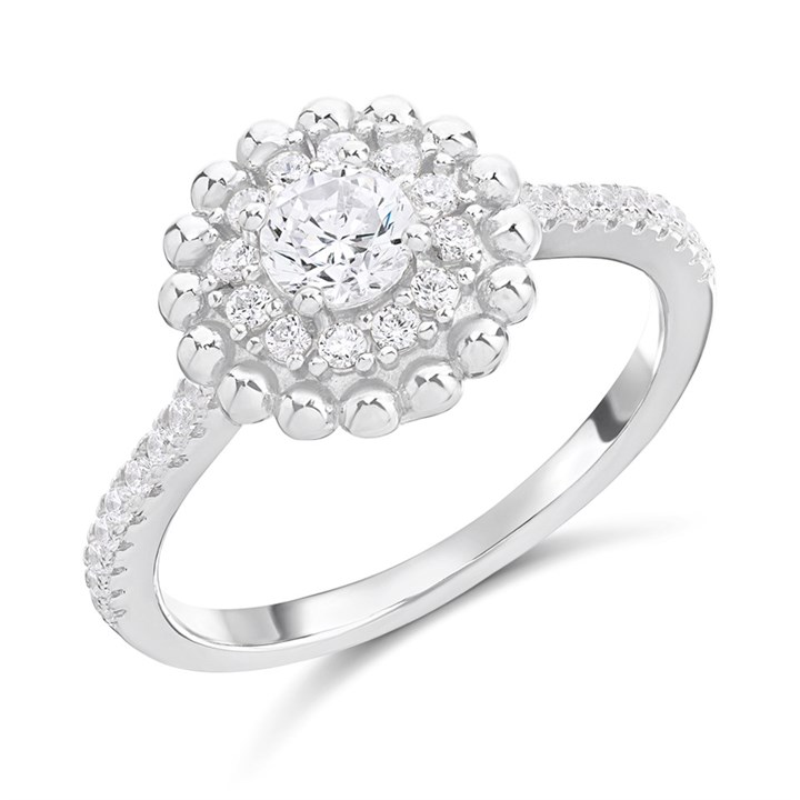Silver Cluster CZ Ring - F6097