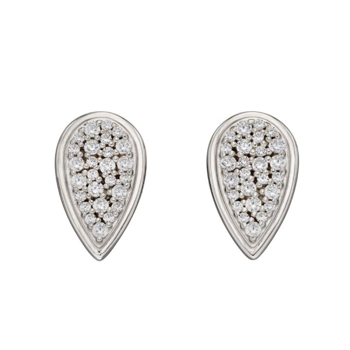 Fiorelli Silver Cubic Zirconia Pear Stud Earrings - F66146