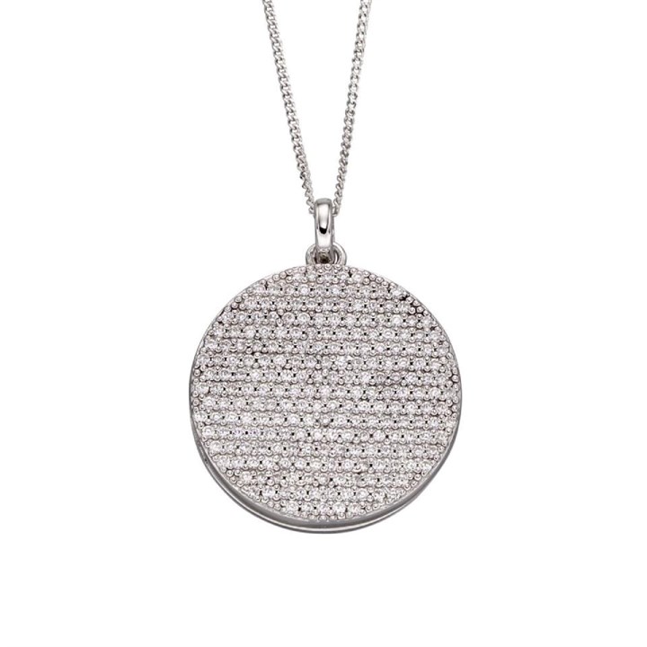 Fiorelli Silver Cubic Zirconia Round Locket - F66161