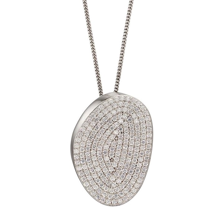 Fiorelli Silver Cubic Zirconia Organic Necklace - F66164
