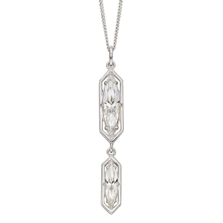Fiorelli Silver Crystal Necklace - F66168