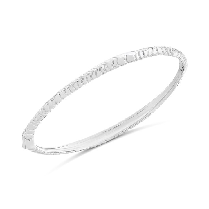 Fiorelli Silver Textured Embossed Bangle - F66189