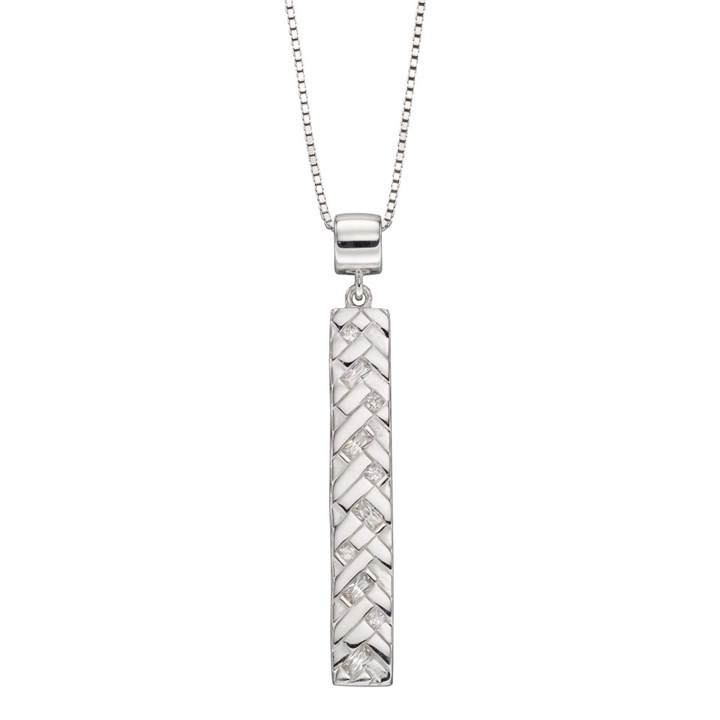Fiorelli P5039C Platinum Plated Chevron Stick Necklace - F66210