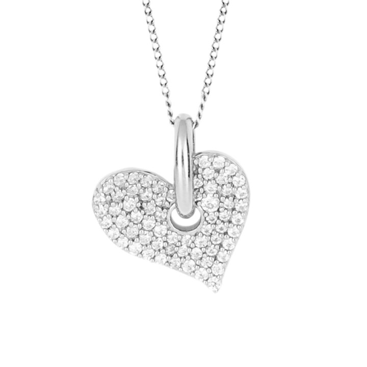 Fiorelli P5206 Pave CZ Organic Heart Necklace - F66211