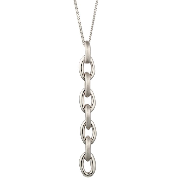 Fiorelli N4474 Platinum Plated Silver Chain Link Necklace - F66213