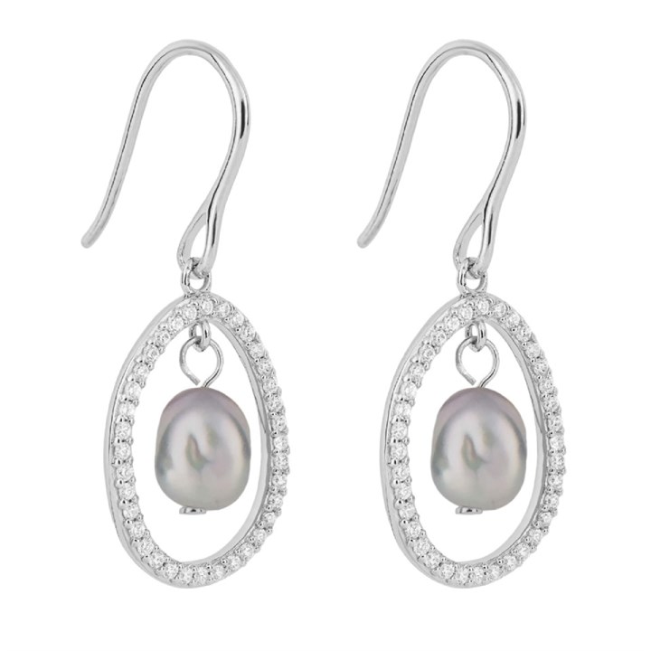 Fiorelli E6227H Recycled Platinum Silver KESHI Pearl Earrings - F66214