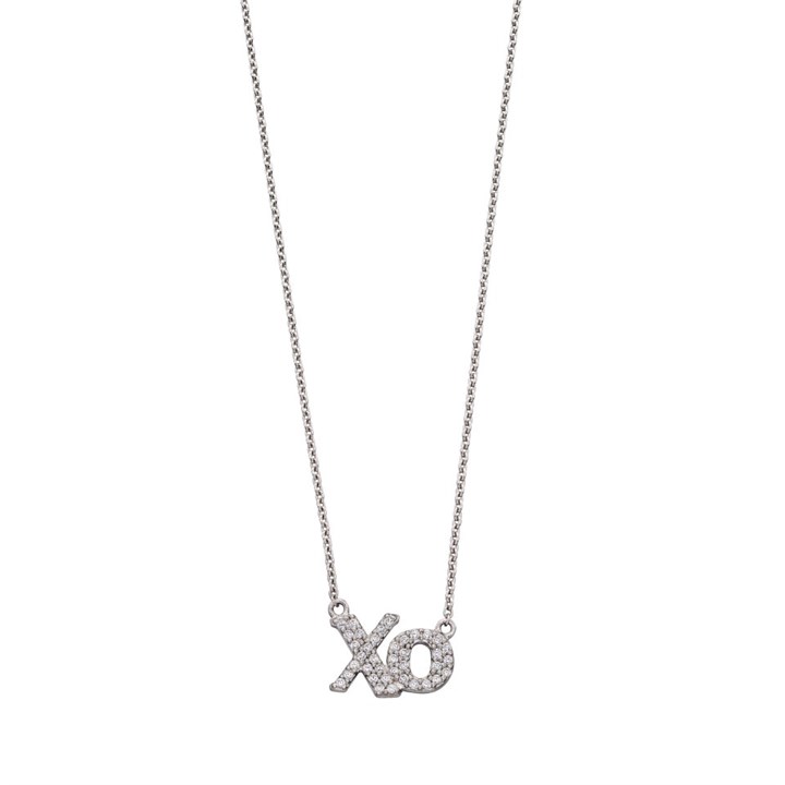 Fiorelli Silver N4342C  CZ "XO" Necklace - F66222