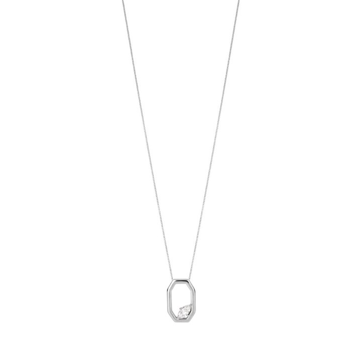 Fiorelli Silver P5202C CLR CZ Octagon Float Necklace - F66227