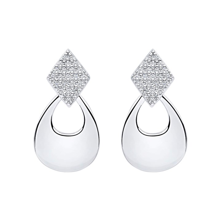 Fiorelli Silver CZ Drop Earrings - F66228