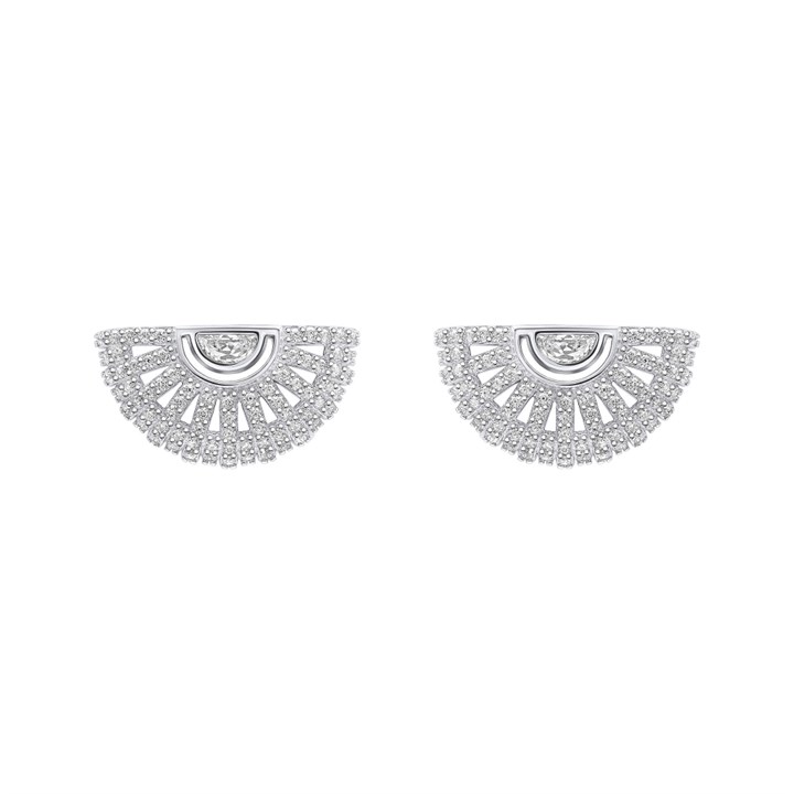 Fiorelli Silver CZ Fan Stud Earrings - F66229
