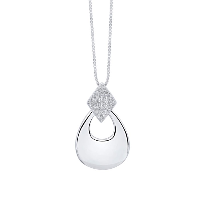 Fiorelli P5414C Silver CZ Drop Necklace - F66233