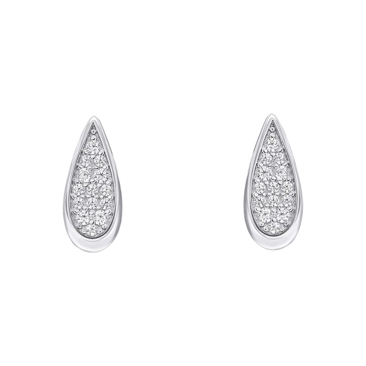 Fiorelli Silver CZ Teardrop Stud Earrings - F66241