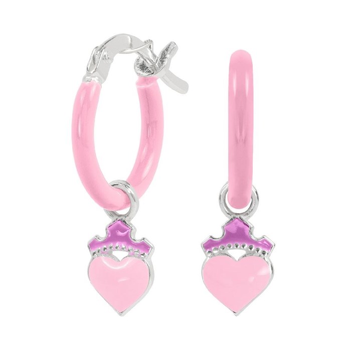 Disney Silver Disney Princess Enamel Huggie Earrings - F67168