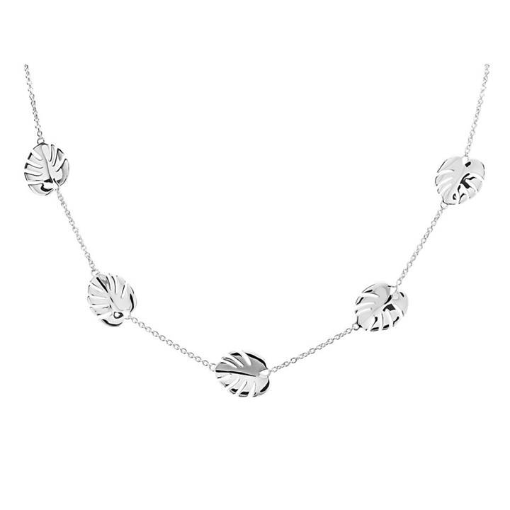 Elements Silver Leaf Necklace - F6821