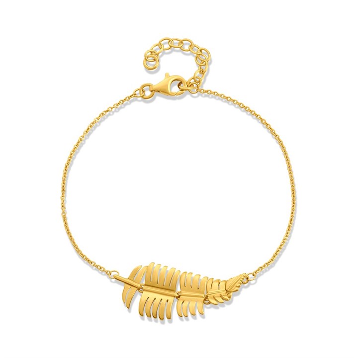 Elements Silver Gold Plated Palm Bracelet B5334 - F6891