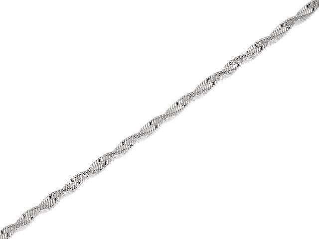 Silver 2mm Wide Twisted Chain - 18in - F8870