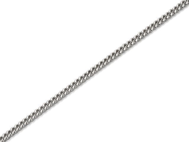 Silver 2mm Wide Curb Chain - 22in - F9217