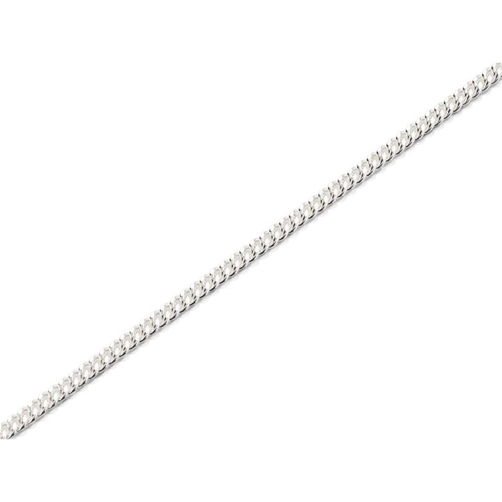 Silver 2mm Wide Curb Chain - 24in - F9417