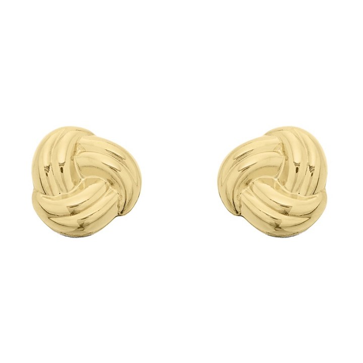 9ct Gold Triple Knot Stud Earrings - G0239
