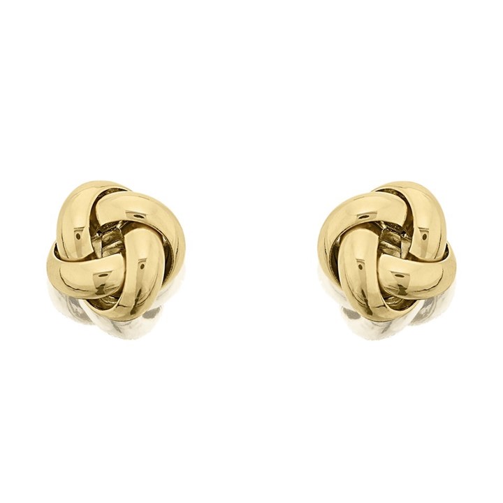 9ct Gold Open Knot Stud Earrings - 6mm - G0240