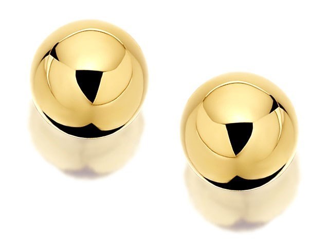 9ct Gold Ball Stud Earrings - 6mm - G0286