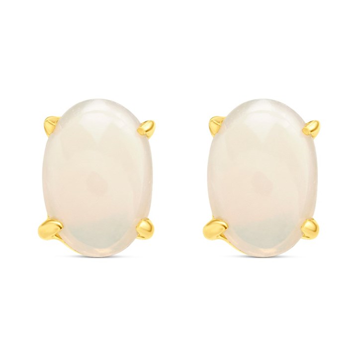 9ct Gold Opal Stud Earrings - 6mm - G04118