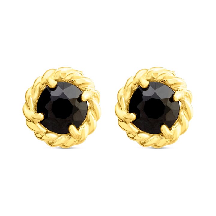 9ct Gold Sapphire Stud Earrings - 7mm - G04134