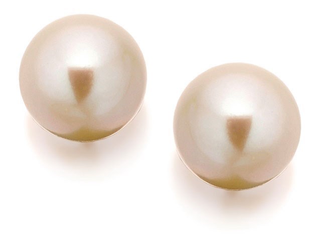 9ct Gold Japanese Akoya Cultured Pearl Stud Earrings - 7.5-8mm - G0481