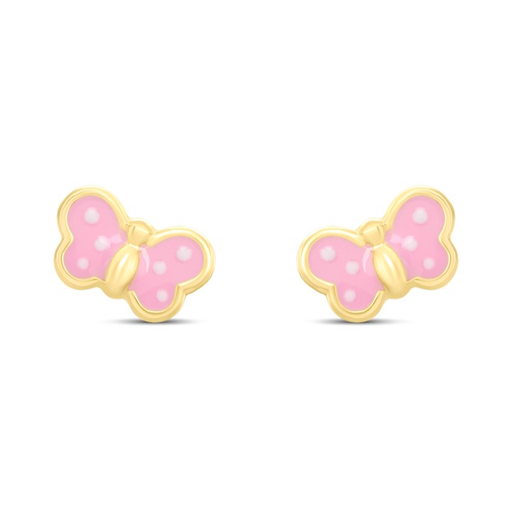 9ct Gold Butterfly Stud Earrings - G0856