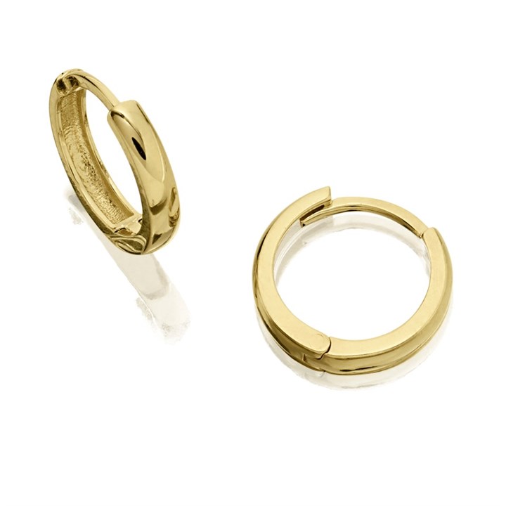 9ct Gold Huggie Hoop Earrings - 11mm - G2437
