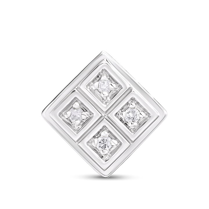 9ct White Gold Diamond Single Earring - G3432