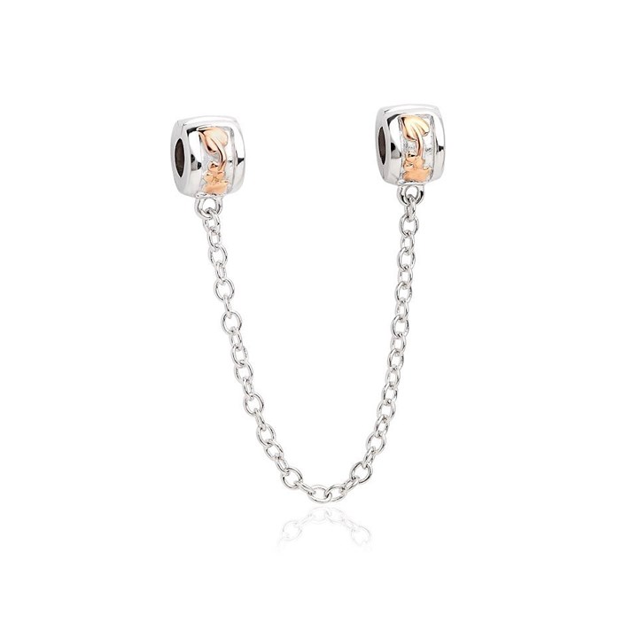 Clogau Silver And 9ct Rose Gold Tree Of Life Safety Chain Bead Charm - G44101