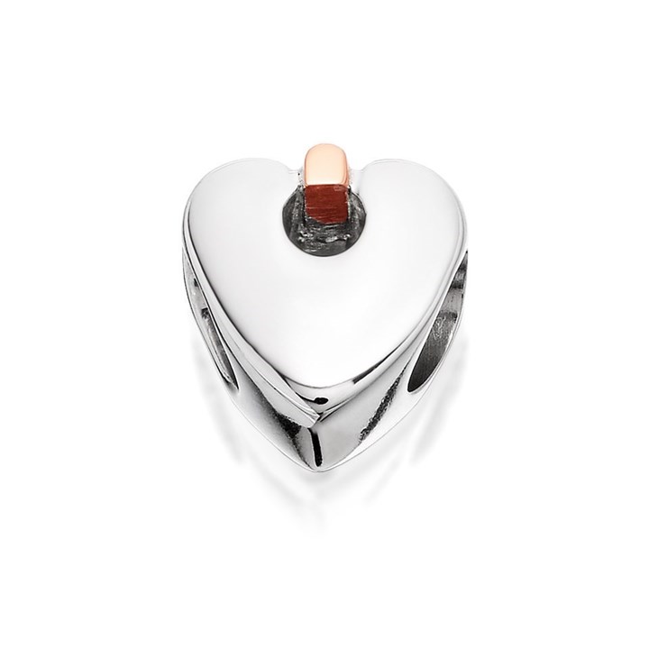 Clogau Silver And 9ct Rose Gold Cariad Bead Charm - G4434