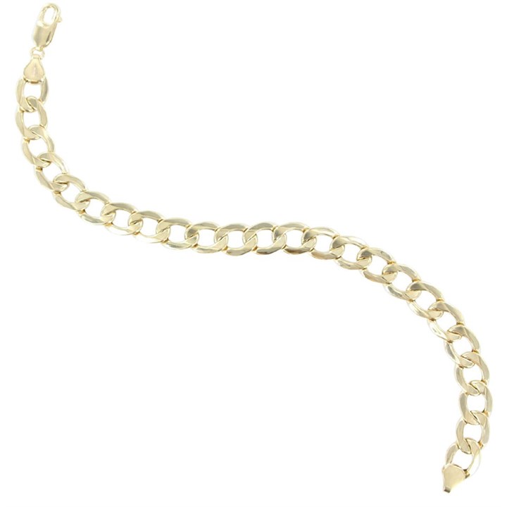 9ct Gold Curb Bracelet - 8.25in - G64100