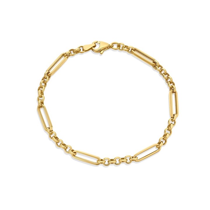 9ct Gold Elliptic Bracelet - 7.5in - G6463